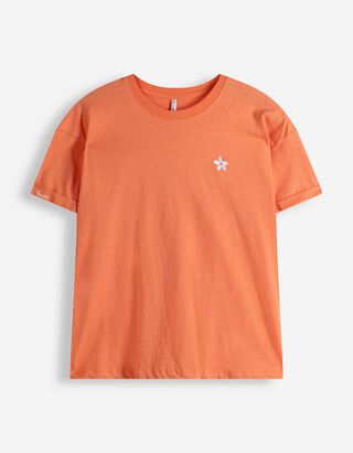 T-Shirt - Stickereien - hellrot