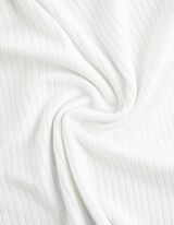 Top - Geribde structuur - wit