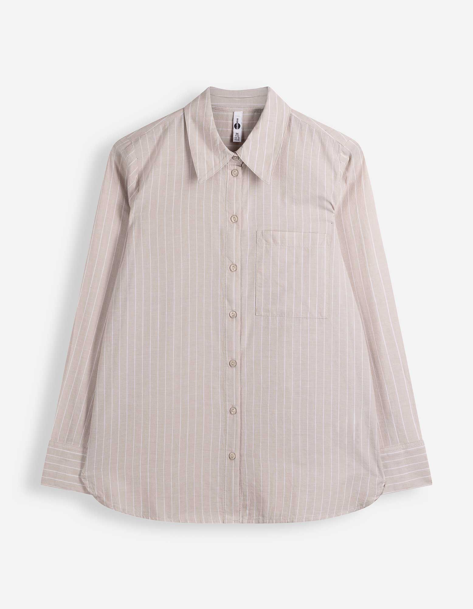 Hemd - Streifen - Beige