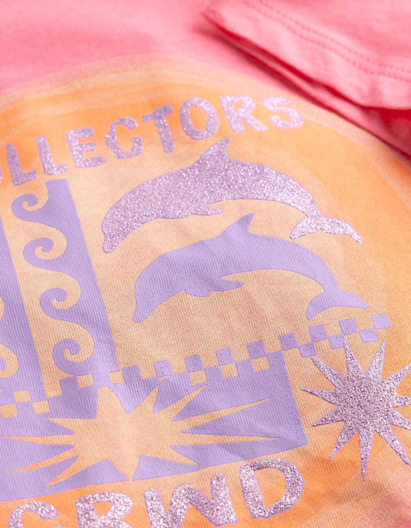 T-shirt - Glitterprint - Roze