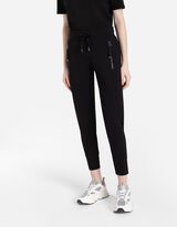 Jogger pants - Elastische band - zwart