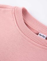 sweter - falbany - rozowy