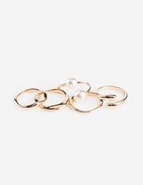 Ring - 5er-Pack - goldfarben