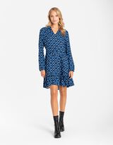 Midi haljina - LENZING&trade; ECOVERO&trade; - tamno-plava