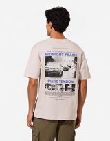 T-Shirt - R&uuml;ckenprint - beige