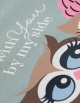 koszulka z długim rękawem - nadruk - turkusowy