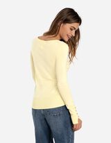 Pulóver - LENZING™ ECOVERO™ - világos sárga