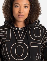 Kapucnis felső - Zsinóros kapucni - fekete