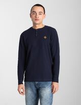 Longsleeve - Label - donkerblauw