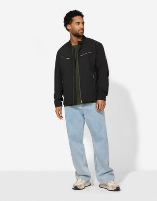 Jacke - Stehkragen - schwarz