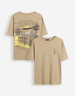 T-Shirt - R&uuml;ckenprint - Hellgr&uuml;n