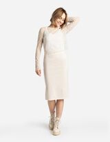 Midisukňa - &Uacute;plet - bezova