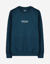 Sweatshirt - Rundhals-Ausschnitt - türkis