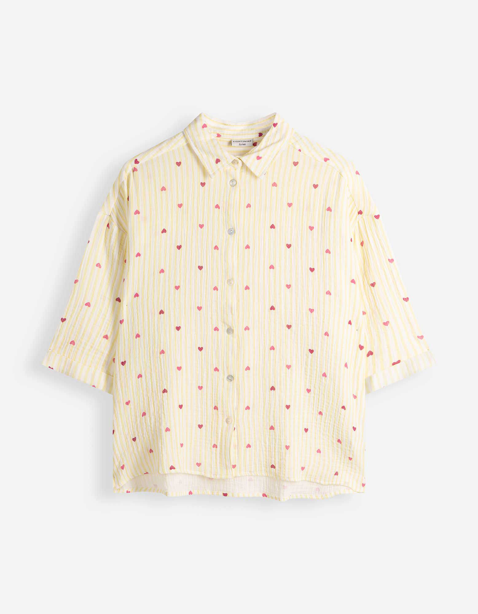 Bluse - Dreiviertel&auml;rmel - hellgelb