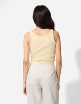 Top - Stretchanteil - hellgelb