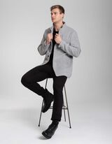 Mantel - peidetud taskud - hall