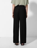 &Scaron;irok&eacute; nohavice - Jednofarebn&yacute; - cierna