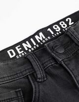 Jeans - Effetto consumato - nero