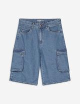 Bermuda  - Tasche applicate - blu