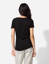 T-Shirt - Glitzerprint - schwarz