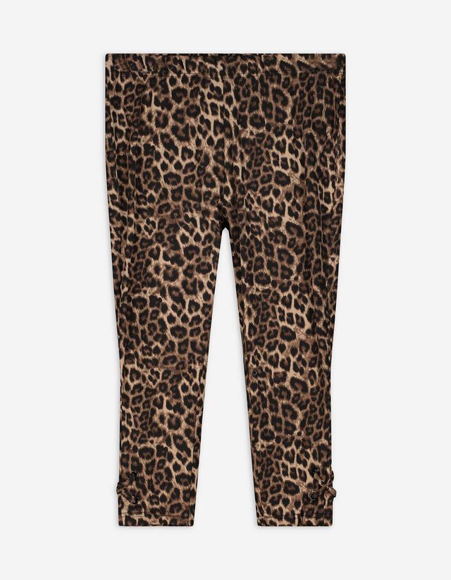 Pantalon 3/4 - Motif léopard - Beige