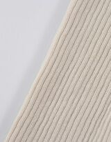 Legging - Ribtricot - wit