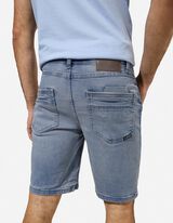 Jeansshorts - Wascheffekte - Hellblau