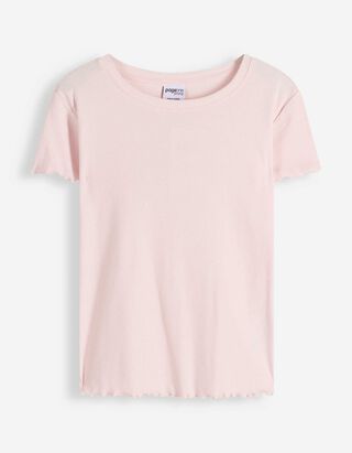 T-Shirt - Muschelsaum - rosa