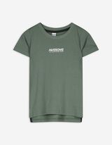 T-Shirt - Waffelstruktur - dunkelgrün