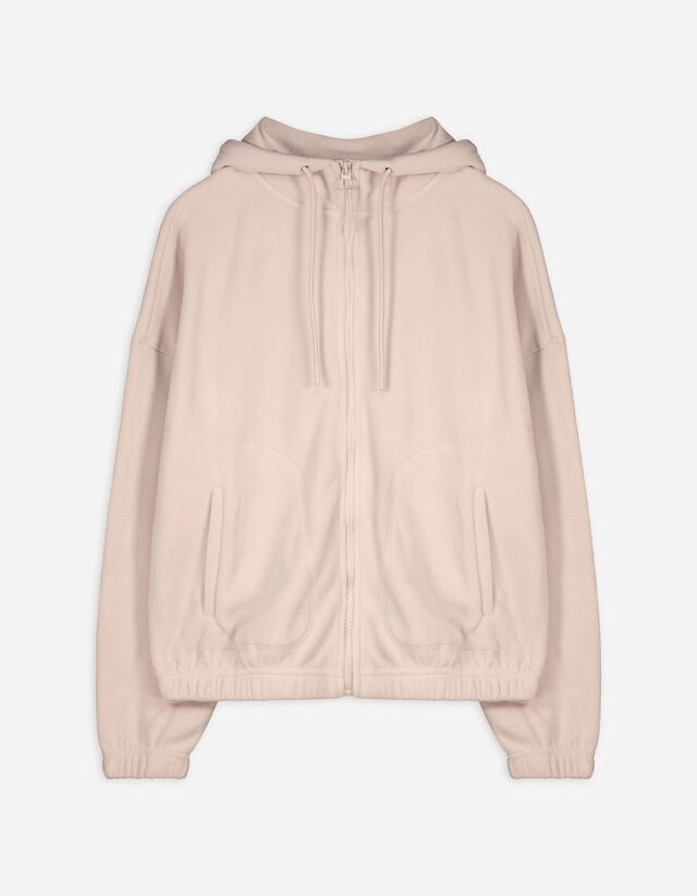 Pullover in pile - Maniche spioventi - rosa