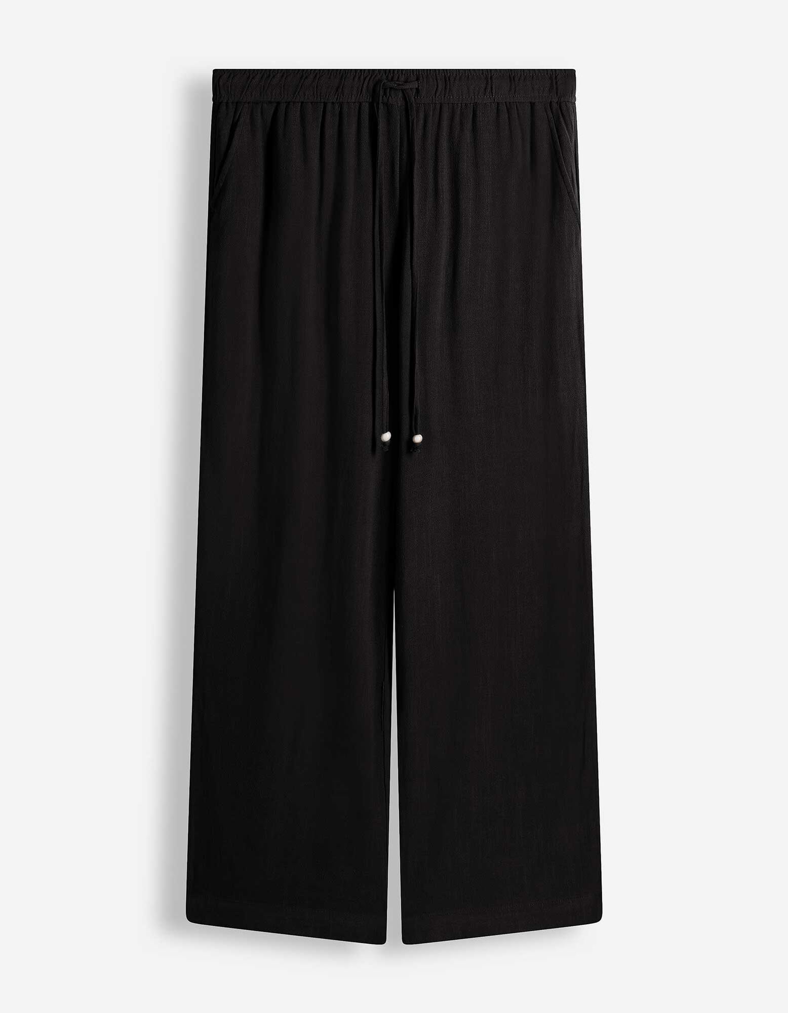 Pantalon - Aspect lin - noir