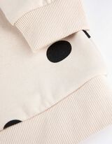 Trikotažinis megztinis - Taškuota - smelio spalvos