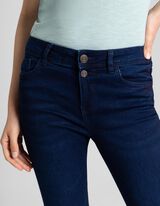 Farmerice - Visoki struk - tamno-plava