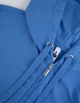 Tepláková bunda - Kapucňa s tunelovým sťahovaním - modra