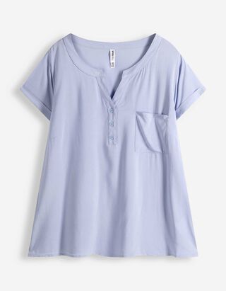 Bluse - Viskose - hellblau