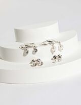 Cercei ear cuff - Pachet de 4 - Argintiu