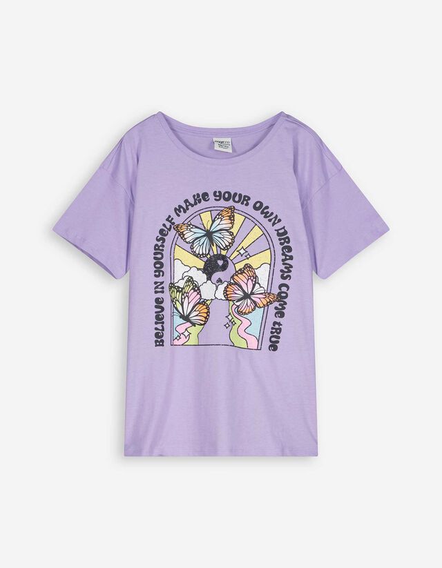 T-shirt - Print - lila