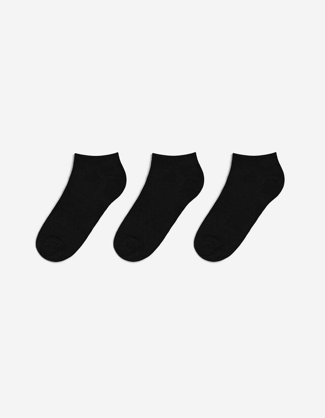 Calze sneakers - Confezione da 3 pezzi - nero