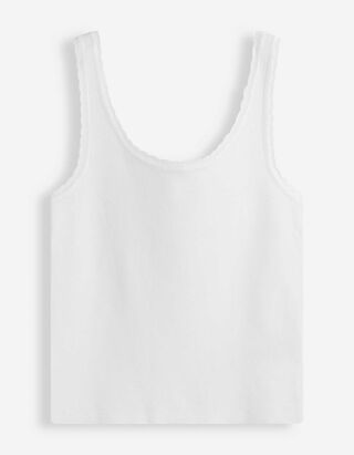 Stricktop - Viskose-Mix - wei&szlig;