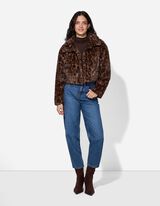 Jachetă - scurt - Maro inchis