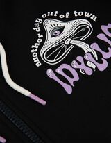 Sweatjacke - R&uuml;ckenprint - schwarz