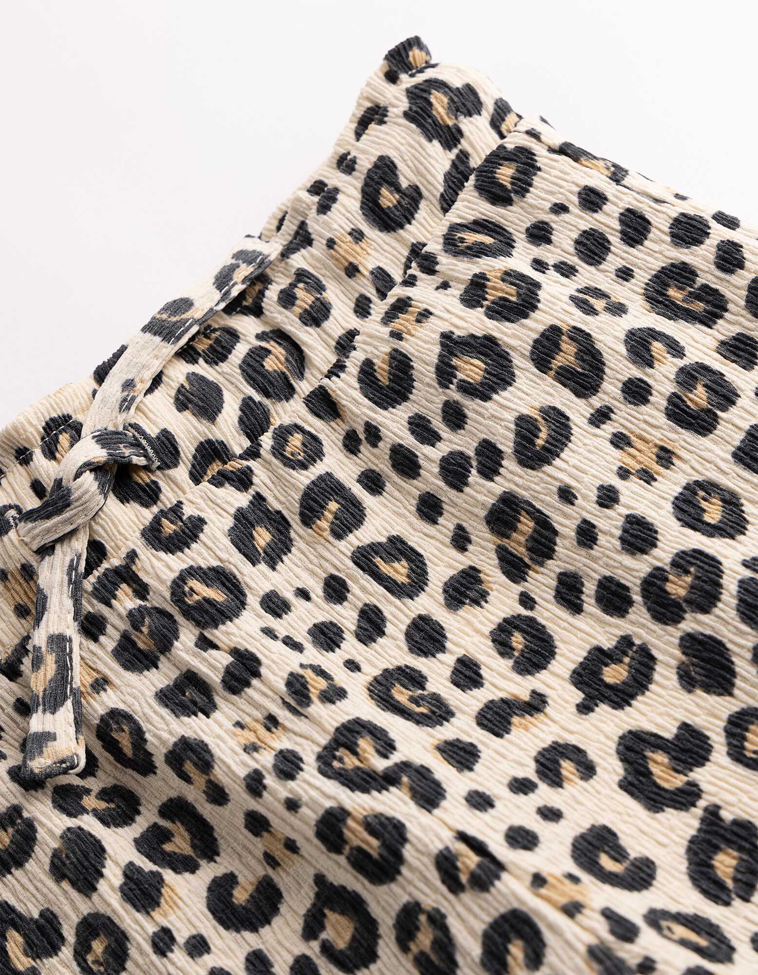 Hose - Leopardenmuster - Beige