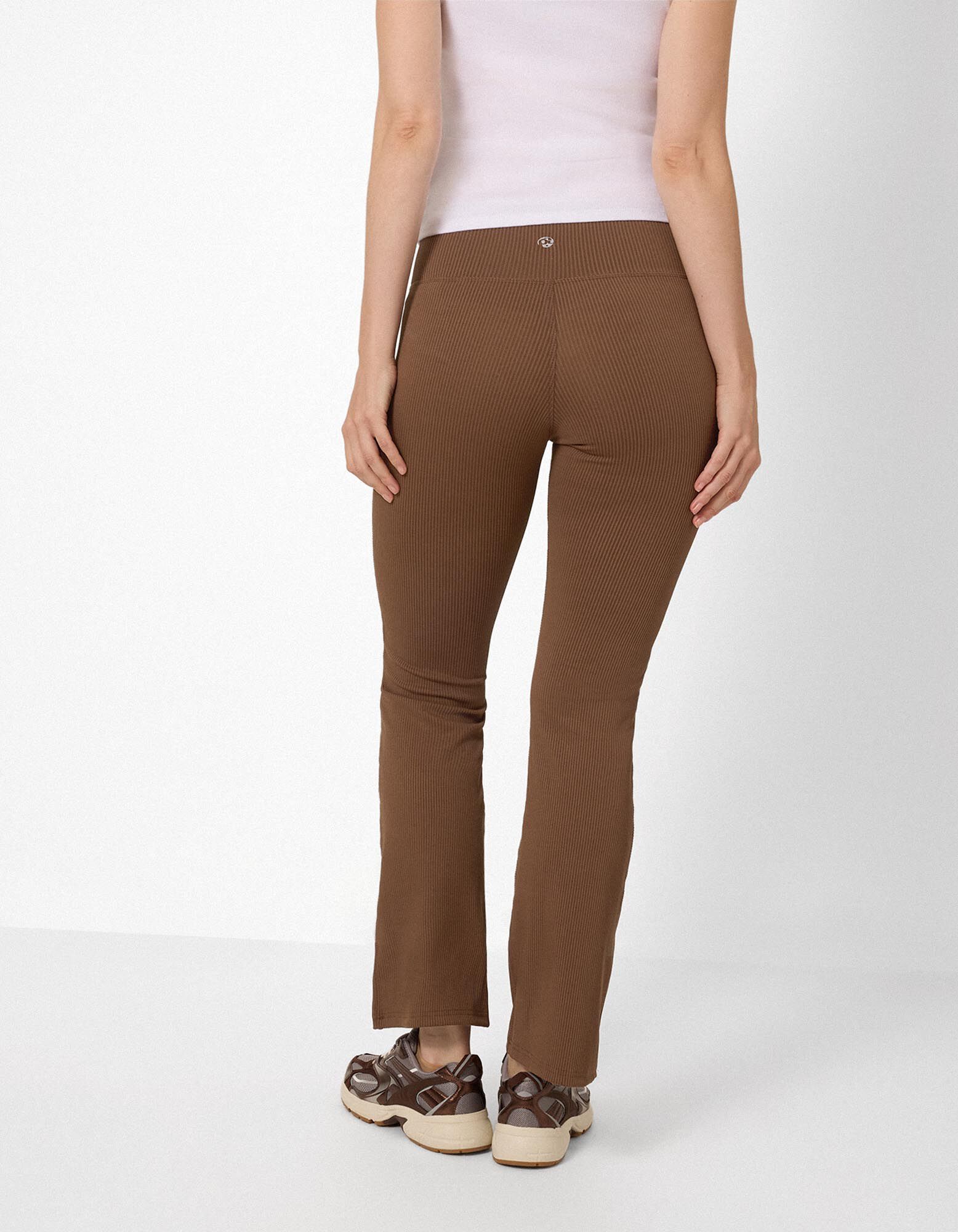 Leggings - Rippenstruktur - Braun