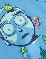 bluza z kapturem - Rick and Morty - niebieski