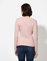 Shirt - Rippenstruktur - lila