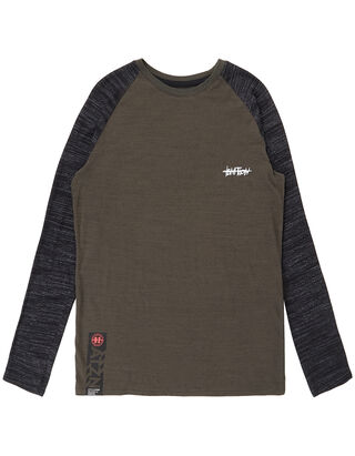 Herren Baseball Longsleeve mit Print und Stickerei