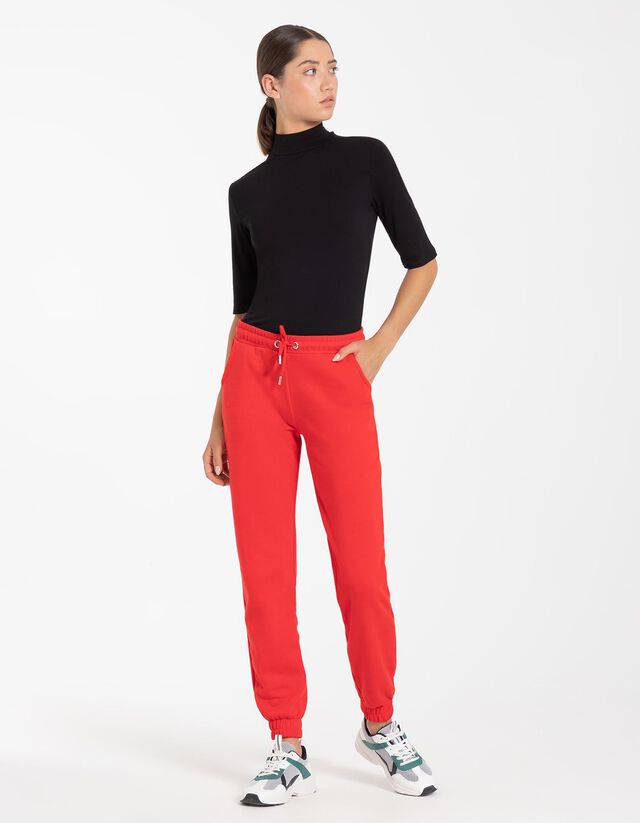 Joggingbroek - Relaxed fit - rood