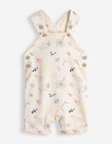 Set aus Shirt und Latzhose - Allover-Print - Off-White
