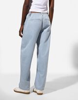 Chinohose - G&uuml;rtel - blau