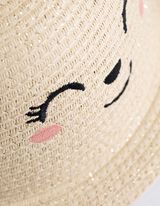 Cappello di paglia - Ricami - beige